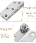 360 Degree Hidden Door Pivot Hinge System For Bookcases And Secret Doors Heavy Duty Stainless Steel Concealed Hinges in two-piece view