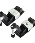 Two Bonsicoky compression latch locks with raised trigger, zinc-alloy body, black housing; adjustable lever, keyless