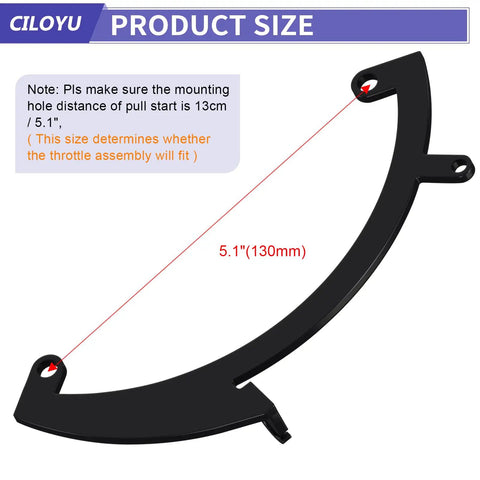 Throttle Control Linkage Bracket Kit Compatible With Predator 79cc 3HP OHV And Lifan 154F Engine 130mm dimension diagram