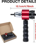 M3 To M8 Electric Rivet Gun Adapter Kit For Cordless Drill Quick Change Blind Riveter Insert product pack with dimensions shown.