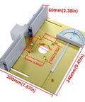 Premium Aluminum Router Table Insert Plate Offering Smooth As Butter Sliding And Rock Solid Construction with adjustable miter gauge.