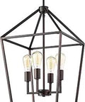 Oil Rubbed Bronze Pendant Light Fixture for Kitchen Island and Dining Room Farmhouse Style Hanging Ceiling Light with E26 Base Swivel Pendant