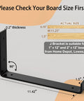 Heavy Duty 12 Inch Wall Shelf Brackets 6 Pack Black Iron For 11.25 Inch Boards Garage Kitchen Laundry Room Floating