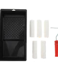 Grab This Killer 4 Inch Mini Paint Roller Kit With Tray For Flawless Furniture And Door Touch Ups Designed For Easy Home Reno Projects And Quick Fixes To Tackle Tight Corners With No Sweat, featuring tray and roller.