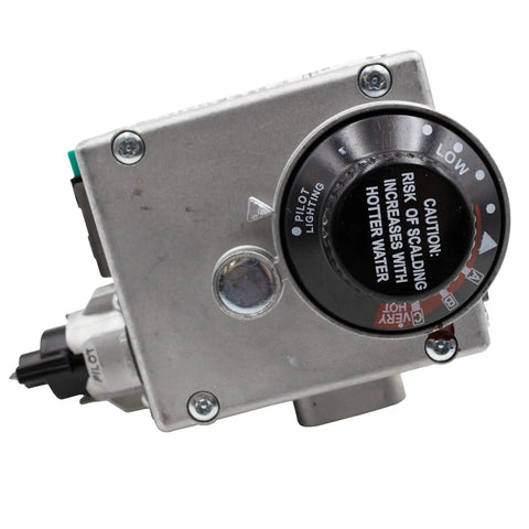 Model Specific Natural Gas Water Heater Gas Control Thermostat Replacement SP21195C SP20303D silver control unit close-up