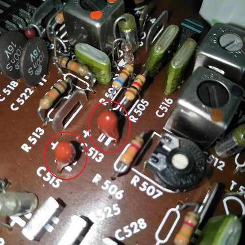 Metallized Film Capacitor Kit 180Pcs With 15 Values CBB22 Polypropylene DC Capacitors on circuit board