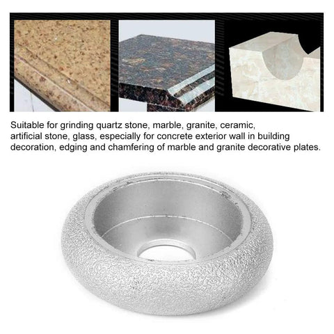 Brazed Diamond Grinding Wheel 7.3cm for Stone Marble Ceramic Dry Or Wet Use With Angle Grinder, suitable for tough surfaces