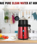 All-In-One Countertop Water Distiller With 304 Stainless Steel Tank And Glass Jar 1 Gallon Capacity 750W On Off Switch in kitchen
