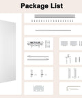 Concealed Sliding Barn Door 30 By 84 White Primed Flush Solid Core With Soft Close Installation Hardware And Double Sided Pulls Included