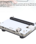 External GPU Dock For Thunderbolt 3 And 4 USB4 Compatible With PCIe 16X Video Card, top view showing PCIe slot and connections.