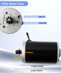 MY6812 24V 150W Electric Scooter Drive Motor With 9 Tooth 25H Sprocket Brushed DC Motor Calibrated 2750 RPM And 0.52 Nm Torque For Easy Replacement Or DIY Builds, 68mm x 136mm
