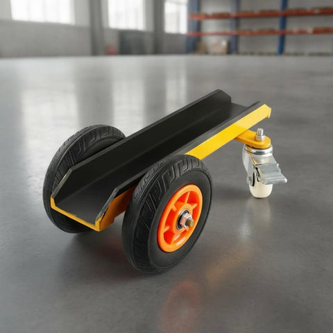Rock Solid Heavy Duty Slab Mover Cart And Panel Transport Trolley with channel steel chassis and durable rubber wheels.