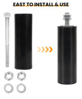 Two Pack Gate Roller Guide Kit With 6 Inch Universal Heavy Duty Sliding Gate Rollers And Nylon Wheel Hardware Set Includes 2 Sets Of Rollers And Installation Screws For Easy Durable Gate Sliding System, showing parts and bolts