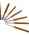 Heavy Duty 7 Piece Roll Pin Punch Set Featuring Tough Alloy Steel Construction With Chisel And Cone Tips For Precise Machinery Maintenance And Watch Repair Tasks Across All Sizes From 2 To 10mm, 7 punches