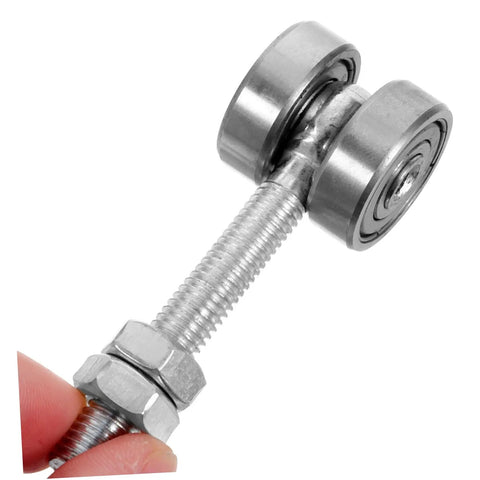 Heavy Duty Steel Sliding Door Rollers Built Rock Solid Glide Like Butter Replace Your Worn Window Pulleys With These 50 Kg Support Trolley Wheels In Clean Silver Steel close-up of a smooth roller.