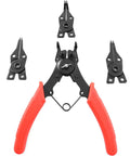 4 In 1 Snap Ring Pliers Set With Interchangeable Jaw Heads For Auto And Engine Repair, 45 90 180 Degree Angled Jaws