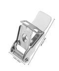 24 Pcs Metal Downlight Spring Clips for Recessed Lighting 3-Hole Brackets, galvanized metal clip detailed view with spring.