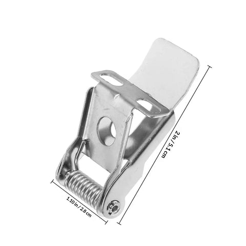 24 Pcs Metal Downlight Spring Clips for Recessed Lighting 3-Hole Brackets, galvanized metal clip detailed view with spring.