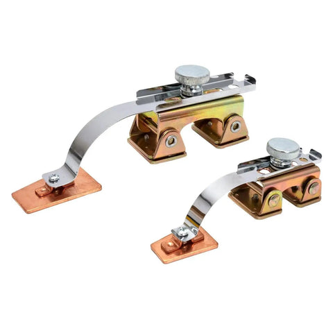 Hole Plug Magnet XL Hands Free Weld Tool With Pivoting Magnetic V-Pad Base, Spring Loaded Arm, Copper Pad AGK450 in gray and silver