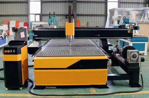 4 Axis CNC Router Machine For Wood And Soft Metal With Rotary Axis for 3D Engraving and Cutting Milling in workshop setting