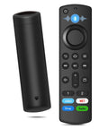 Universal Replacement Remote For Streaming TV Devices Like TV Stick And Cube, slim black design with buttons for various apps.