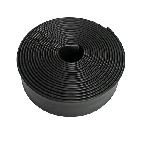 Heavy Duty Marine Grade Dual Wall Heat Shrink Tubing Roll 3:1 Adhesive Lined Wire Jacket Half Inch By Ten Feet Black in a coil.