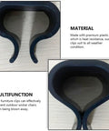 Outdoor Wicker Furniture Clips Set 10 Pcs Black Large And Small Rattan Sofa Fasteners For Patio Sectional Chairs Easy Install Clamps