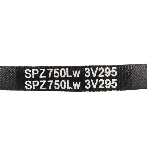 SPZ750 Drive V Belt With 750mm Pitch Length Heavy Duty Industrial Rubber Transmission Belt showing detailed markings.