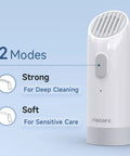 Ultra Compact Portable Bidet With High Pressure Water Spray Rechargeable Electric Travel Bidet in white, highlighting 2 modes.
