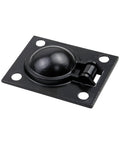 Flush Ring Pull Stainless Steel Boat Hatch Latch And Cabinet Flush Mount Lifting Ring Pull Handle Black, shown flat, four screw holes visible.