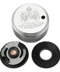Aluminum Spool Mechanical Brake Knob for Baitcasting Reels with internal sound, light blue silver, replacement part.