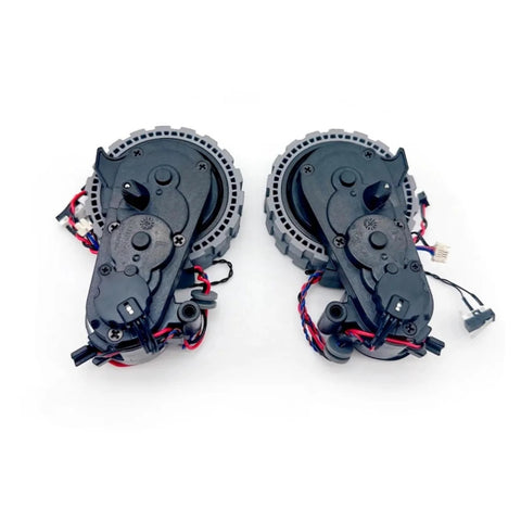 Two replacement vacuum cleaner wheel assemblies with motors and wiring for Deebot T20 Omni/T20E/T20 Pro (left or right).