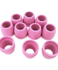 10 Pack SG55 AG-60 Cutting Torch Nozzles For WSD-60 Plasma Cutter Fits CUT-60 LGK50 50DX in pink rubber material.