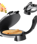 2000W Electric Tortilla Press Machine For Roti Maker And Chapati With Adjustable Temp Control, non-stick plate with crepes.