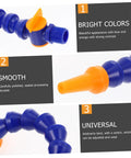 Ten Pack Flexible Plastic Cooling Hoses Designed For High Temp Coolant Systems Easy Snap Fit Rig Up Round Nozzle Tubing close-up of colorful nozzle