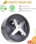 2 Pack Blender Extractor Cross Blade Replacement for 600W and Pro 900W Series, stainless steel blade, BPA-free, durable