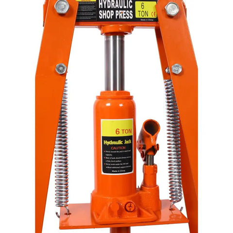 Built Like A Tank 6 Ton Hydraulic Shop Press Heavy Duty Benchtop A Frame Stand With Adjustable Height And Safety Valve Badass Garage Workhorse For Fast Auto Repair And Metal Fabrication Coated In Bright Orange
