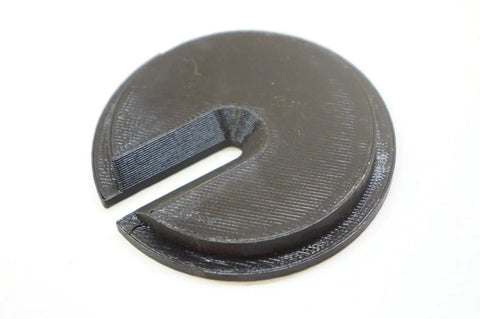 2.5 Inch Throat Plate Insert Plug For 14 Inch Band Saws Fits Porter Cable Grizzly Delta Models Seals Unused Gaps Reduces Dust And Kickback Easy Drop In Replacement No Tools Needed, black material on white background