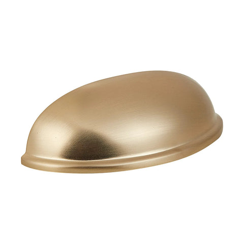 Cup Drawer Pulls 3 Inch 76mm Champagne Gold 10 Pack Cabinet Hardware Cup Handles for Kitchens and Furniture