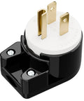 Right Angle 5-15P AC Plug 15A 125V Three Pack 90 Degree Connector for DIYers ETL Certified with brass screw locks