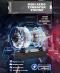 DM122 All Metal Turbofan Engine Kit With 170 Plus Pieces DIY Aviation Model Jet Engine on display, metal materials visible