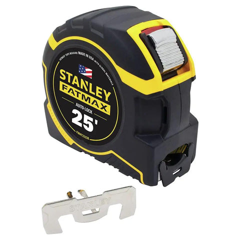 FatMax Auto Lock Tape Measure 25 Ft With 1-1/4 Inch Wide Blade Detachable End Hook and Quick Lock Mechanism