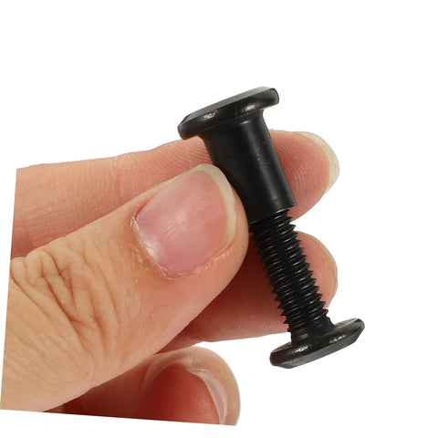 Premium Binding Screws And Countersunk Cap Nuts Designed For Hassle Free Install On Scrapbooks close-up of black binding screw in hand