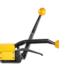 Heavy Duty Sealless Steel Strapping Tool Manual 3In1 Tensioner Crimper Cutter side view, designed for half and three quarter inch metal bands.