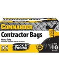 55 Gallon 3 Mil Heavy Duty Contractor Trash Bags With Flap Ties 36 By 56 Inches Pack Of 10 box package