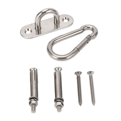 Heavy Duty Stainless Steel Ceiling Hooks Set For Swing Suspension And Hammock Chairs U Type Fixing Hooks 304 Stainless Steel Hardware Kit