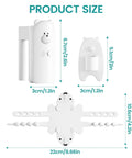 Cute Bear Door Pinch Guard Kit With Silencer Cushions For Baby Proofing Doors dimensions shown