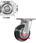 Beefy Heavy Duty Caster Wheels Top Plate Swivel Casters With Solid Rubber Puncture Proof Wheels for furniture and workbenches