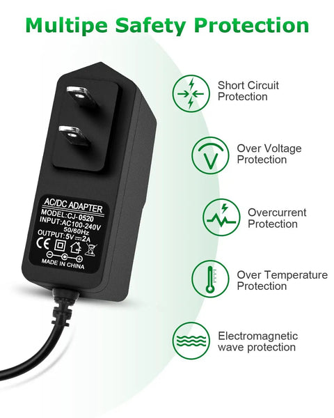 5V 2A USB Type C Power Supply Adapter 100 240V AC to DC 5V 2A 10W Wall Charger with multiple safety protections