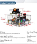 Hands On Soldering Practice Kit For Teens And Kids With Electric Magnetic Transmitter Educational Electronics Kit Mini DIY Shooting Game Toy Gift For Boys And Girls, showing dimensions and components.
